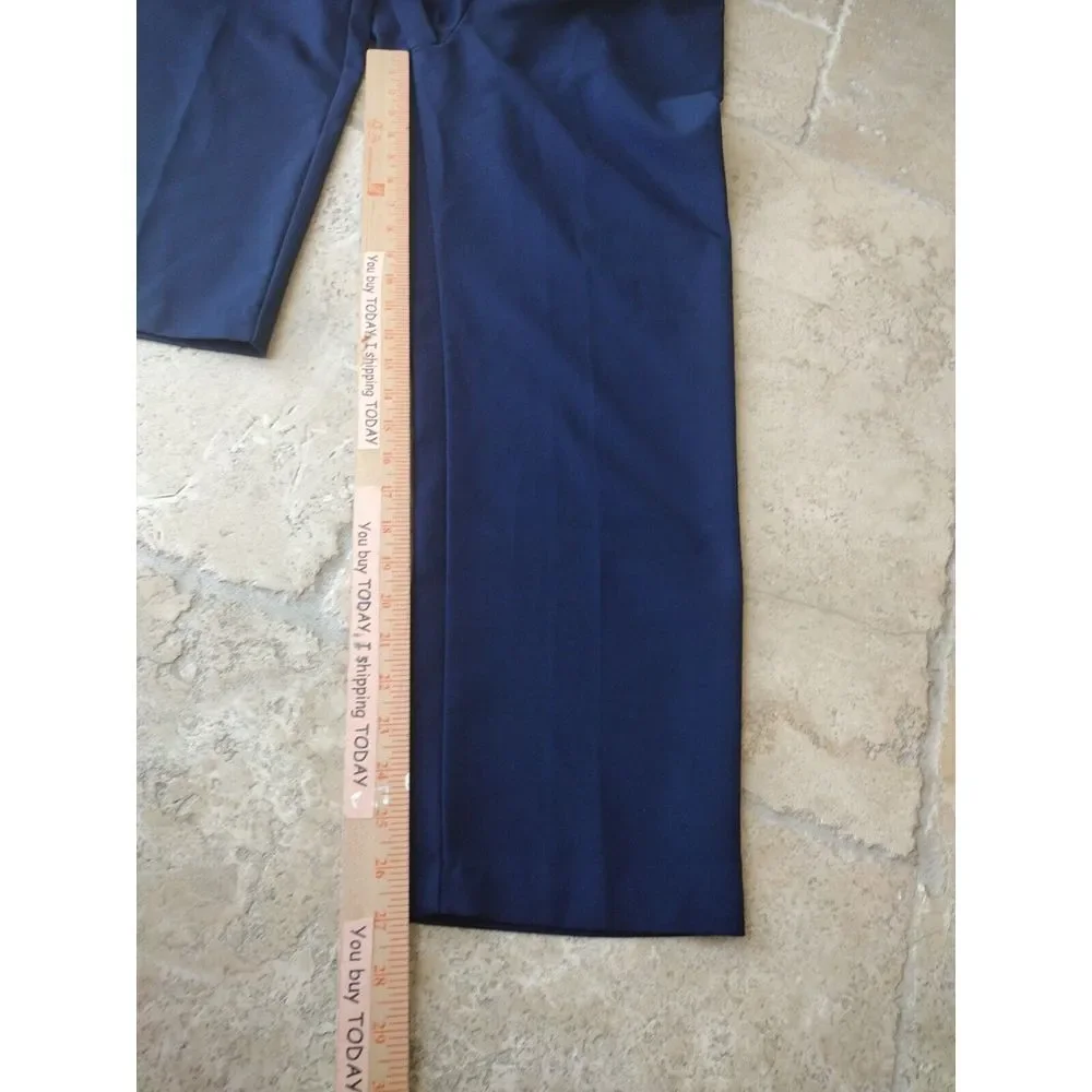 Monterey Canyon Pants Women 12 Navy Elastic‎ Waist Pull On 100% Polyester Casual